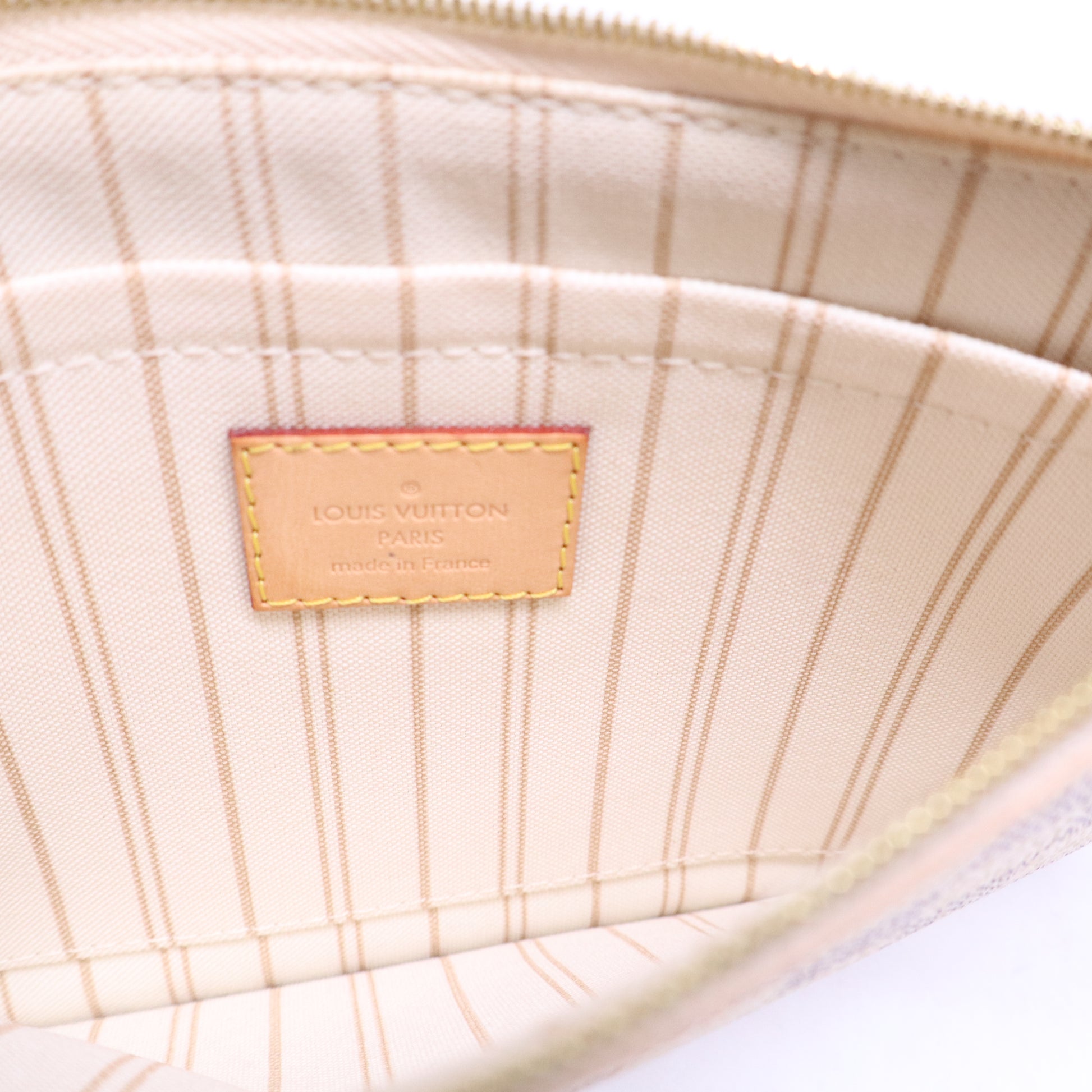 Damier Azur Neverfull MM GM Pochette Rose Ballerine B21310