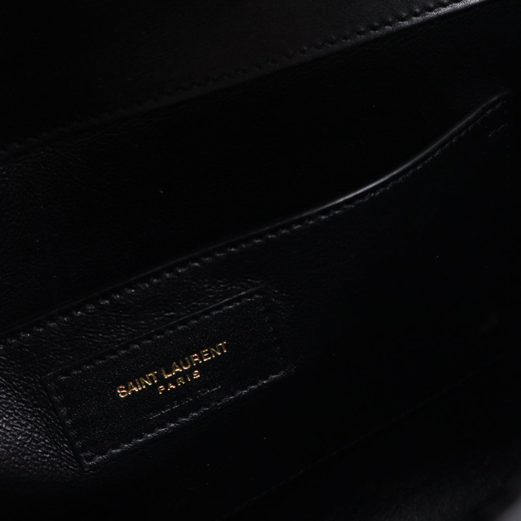 Saint Laurent Pony Hair Calfskin Manhattan Top Handle Black Twins LDJ3213