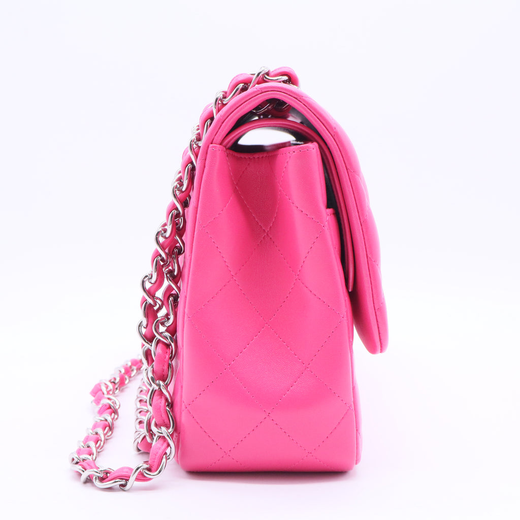 Pink Quilted Leather Jumbo Classic Double Flap Bag