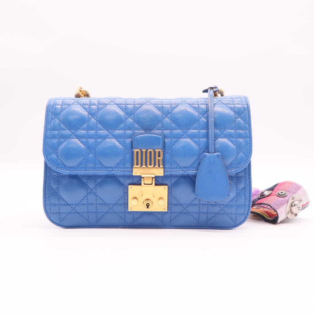 Dioraddict Flap Bag Cannage Quilt Lambskin Medium Twins