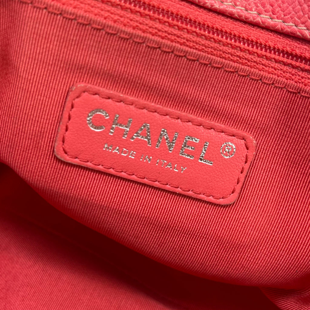 Caviar Quilted Ombre Jumbo Single Flap White Rose Pink twins