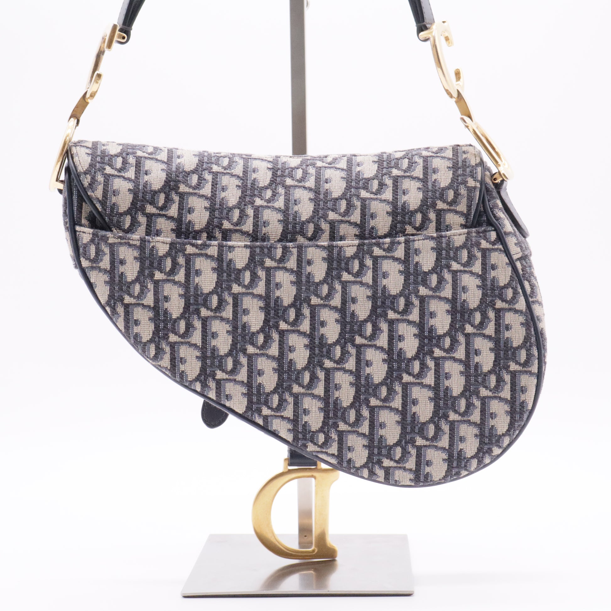 Saddle Handbag with Strap Oblique Canvas Medium