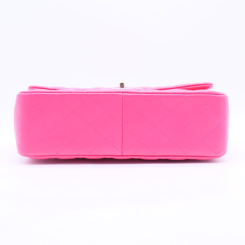 Pink Quilted Leather Jumbo Classic Double Flap Bag