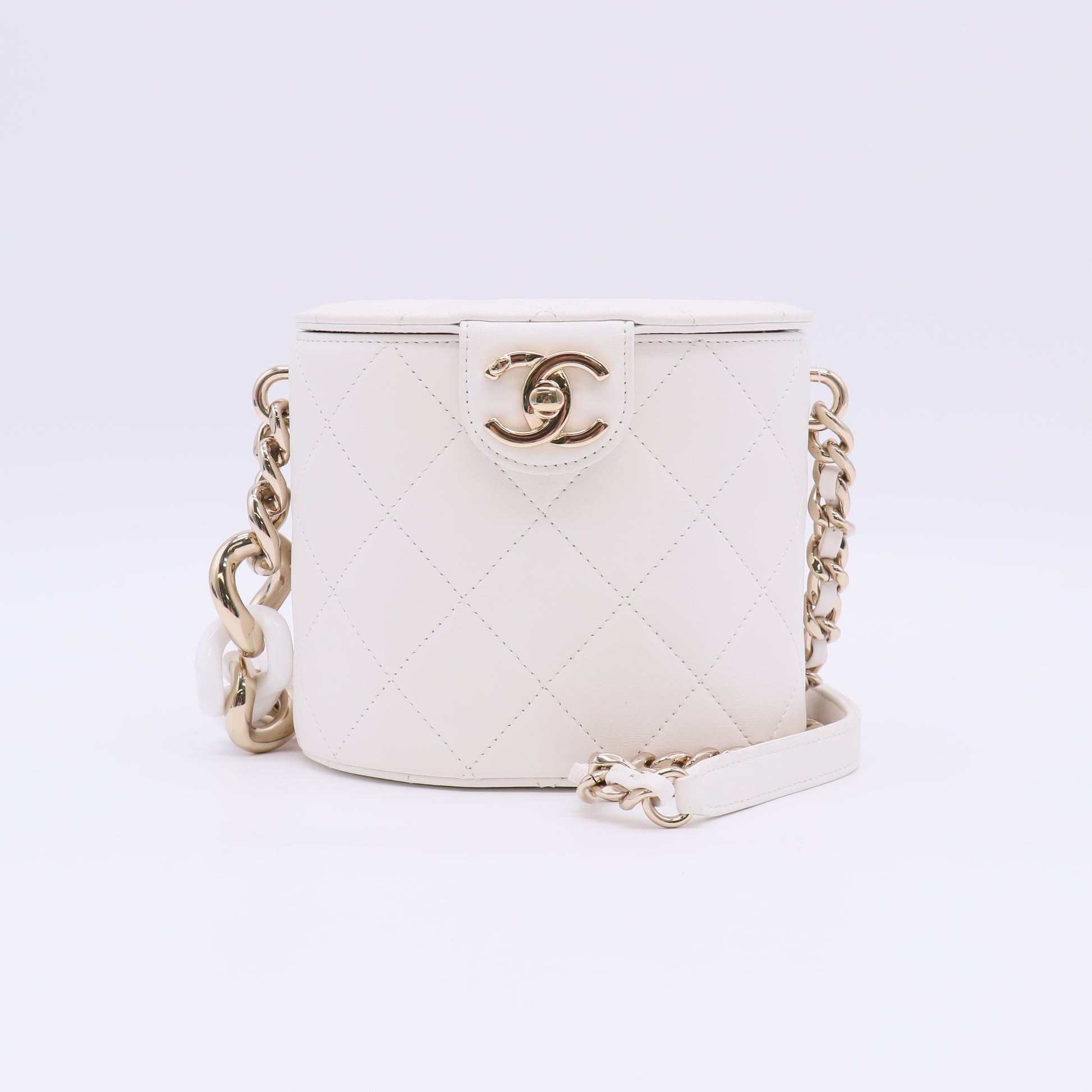 Chanel Lambskin Elegant Chain Vanity Case Twins LDJ5224
