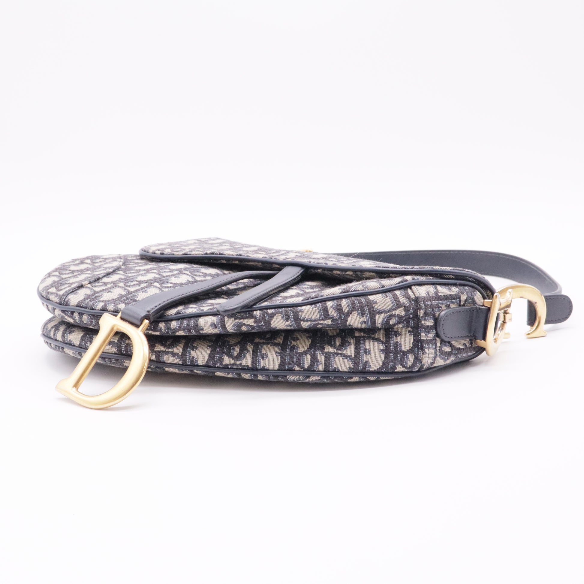 Saddle Handbag with Strap Oblique Canvas Medium