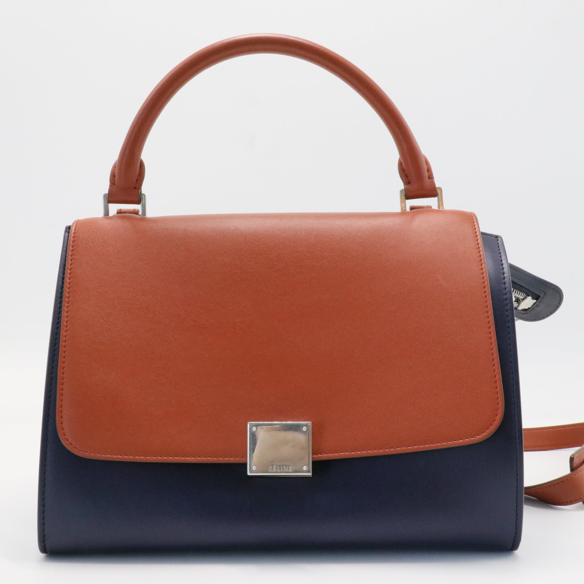 Tricolor Trapeze Bag Leather Small