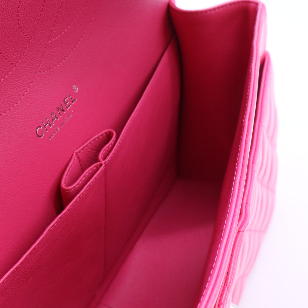 Pink Quilted Leather Jumbo Classic Double Flap Bag