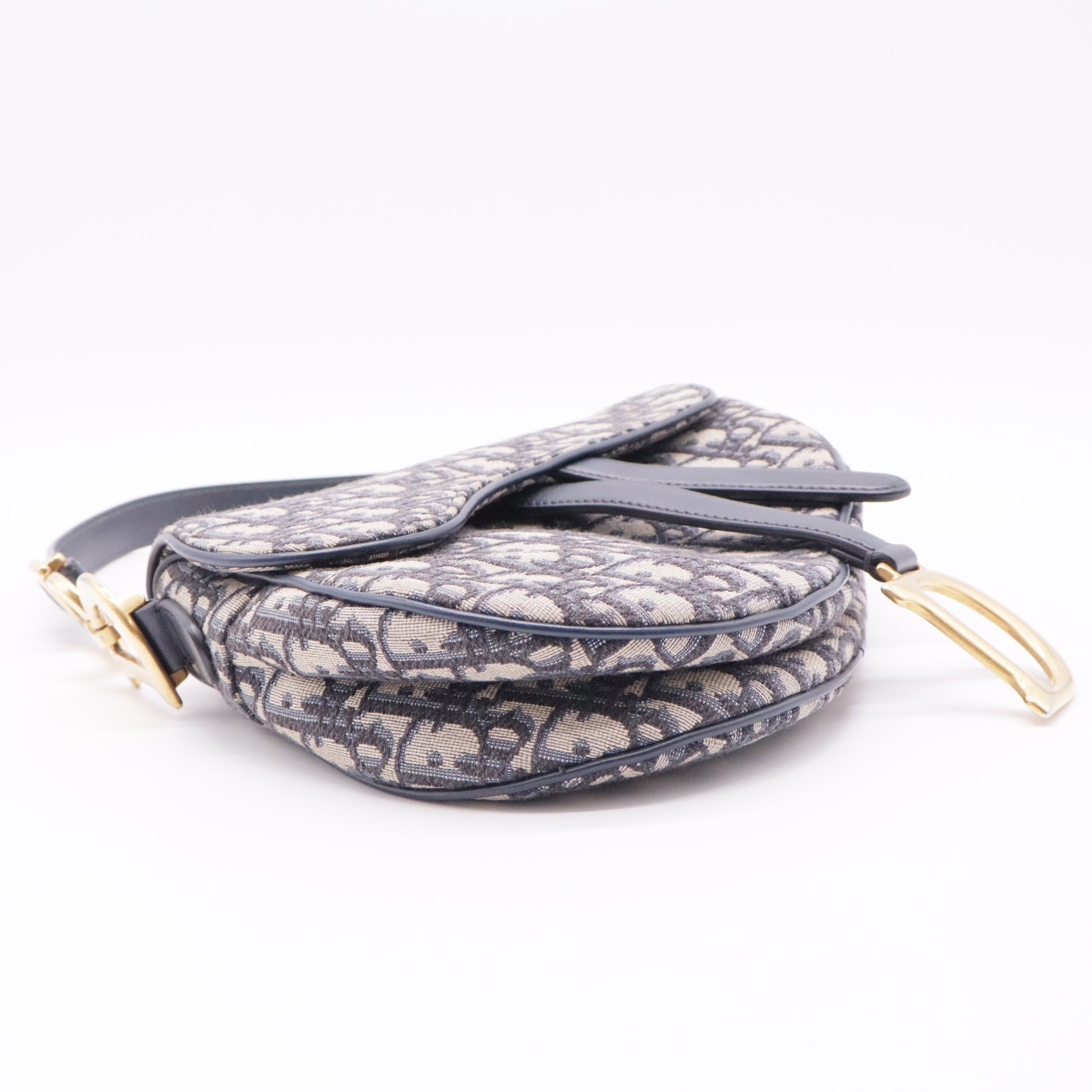 Saddle Handbag with Strap Oblique Canvas Medium