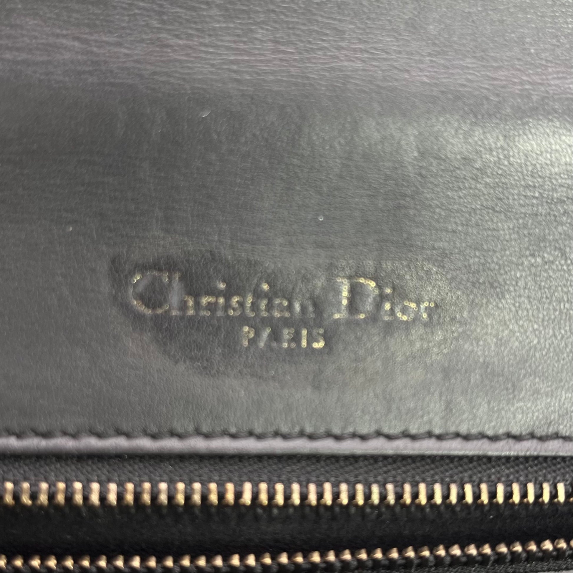 Lambskin Studded Medium Diorama Flap Bag Black twins