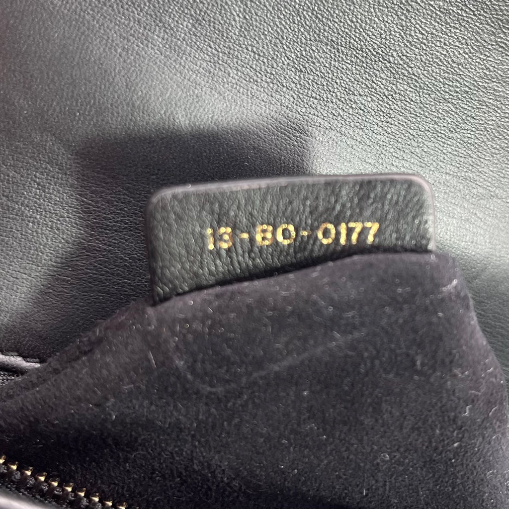 Lambskin Studded Medium Diorama Flap Bag Black twins