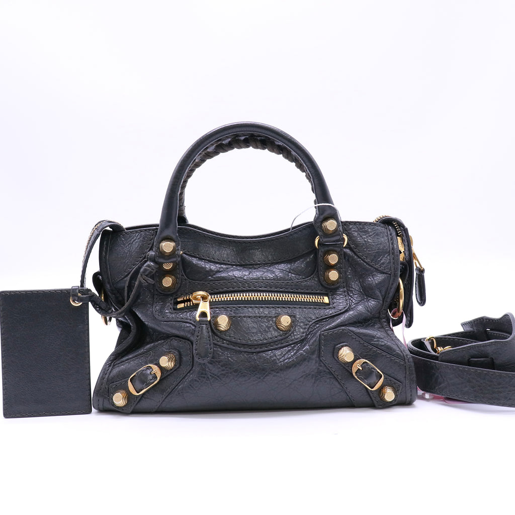 Balenciaga Agneau Giant 12 Gold Hardware Mini City Twins LDJ4566