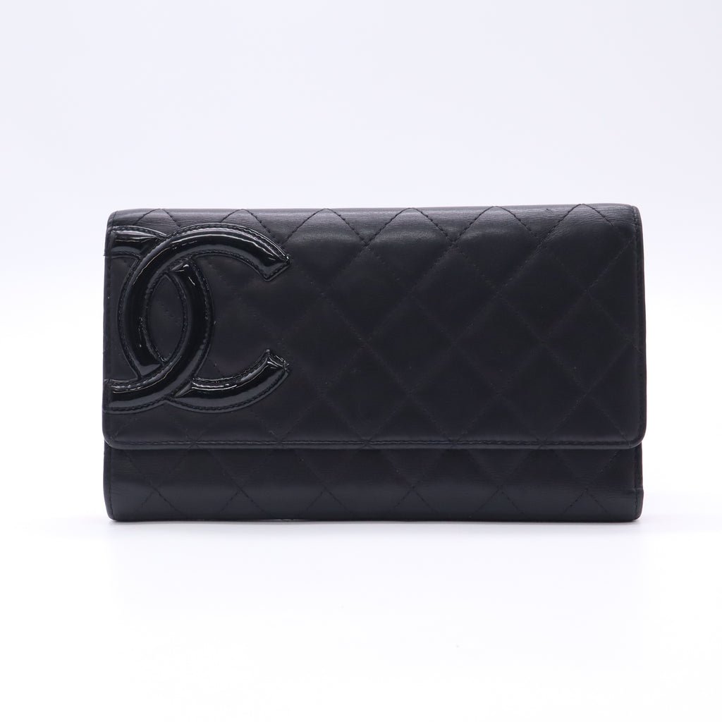 Chanel Cambon Line Trifold Long Wallet W22524