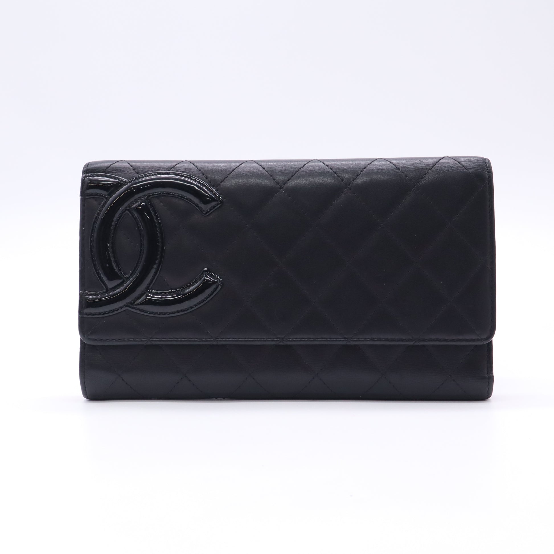 Chanel Cambon Line Trifold Long Wallet W22524