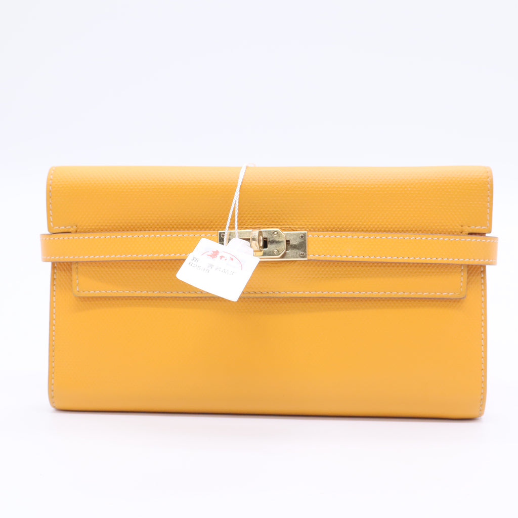 Hermes Kelly Long To Go Epsom leather Gold hardware Twins LDJ3215