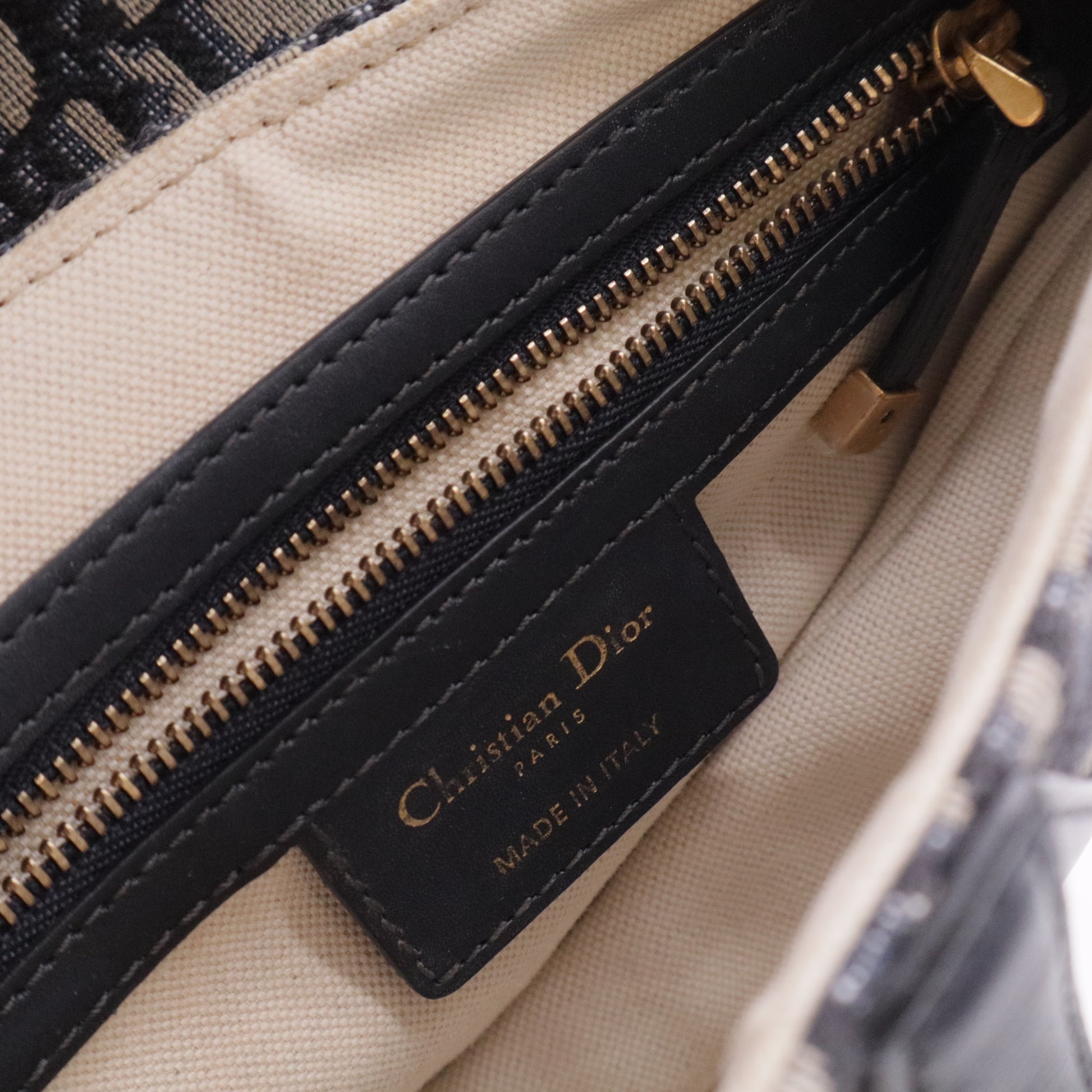 Saddle Handbag with Strap Oblique Canvas Medium