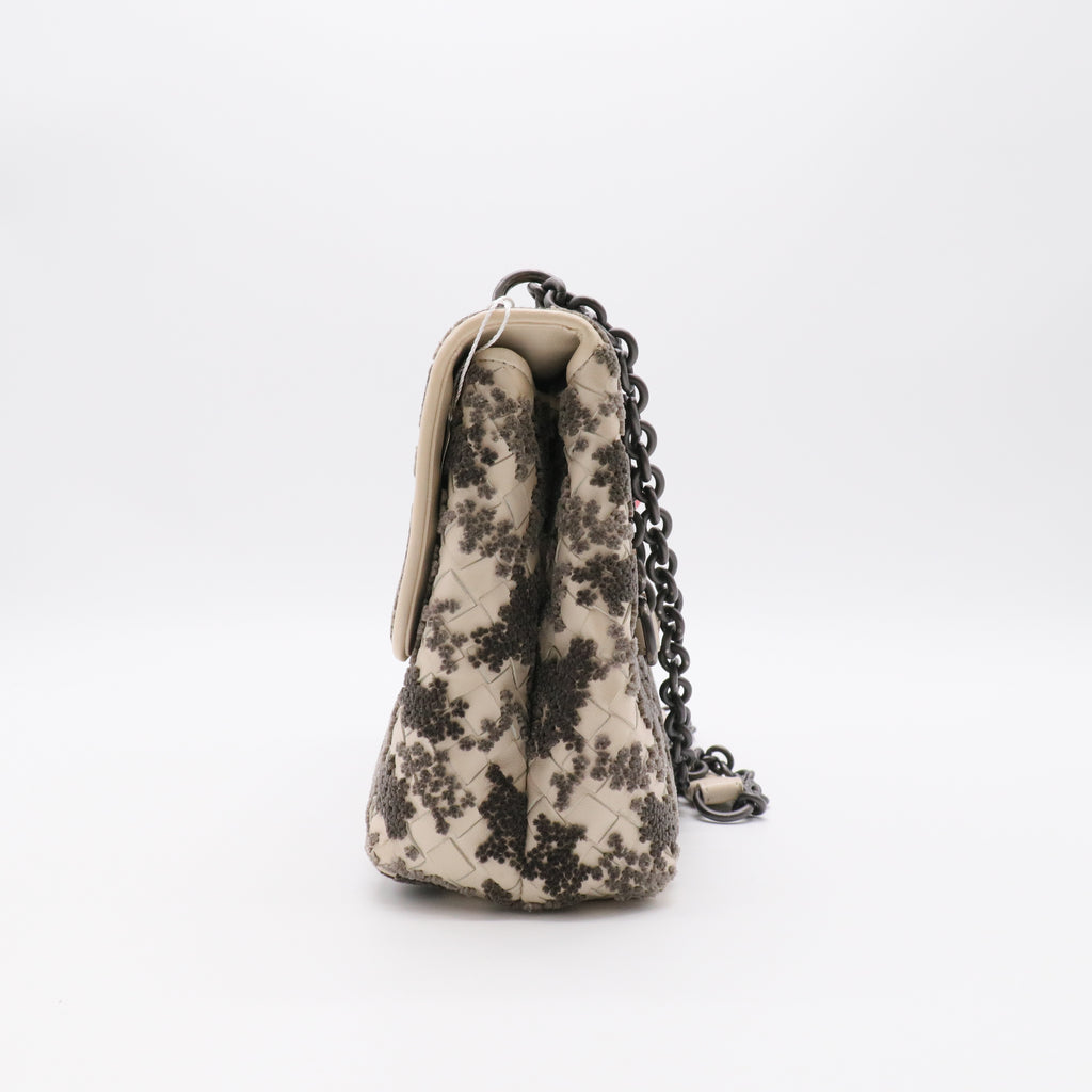 Olimpia Crossbody Bag Embroidered Intrecciato Nappa Small twins