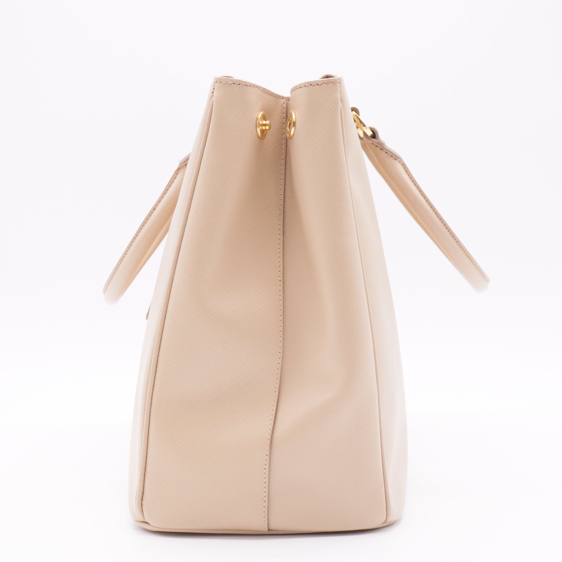 Cammeo Saffiano Lux Leather Double Zip Large Tote Bag