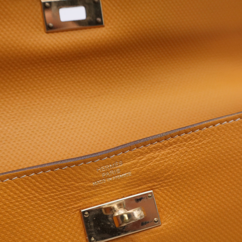 Hermes Kelly Long To Go Epsom leather Gold hardware Twins LDJ3215