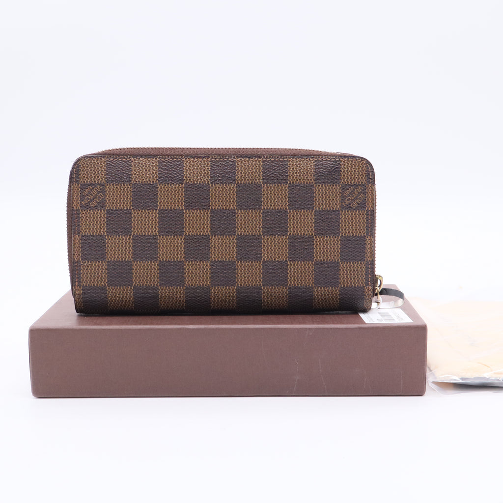Louis Vuitton Damier Ebene Zippy Wallet Twins LDJ3209