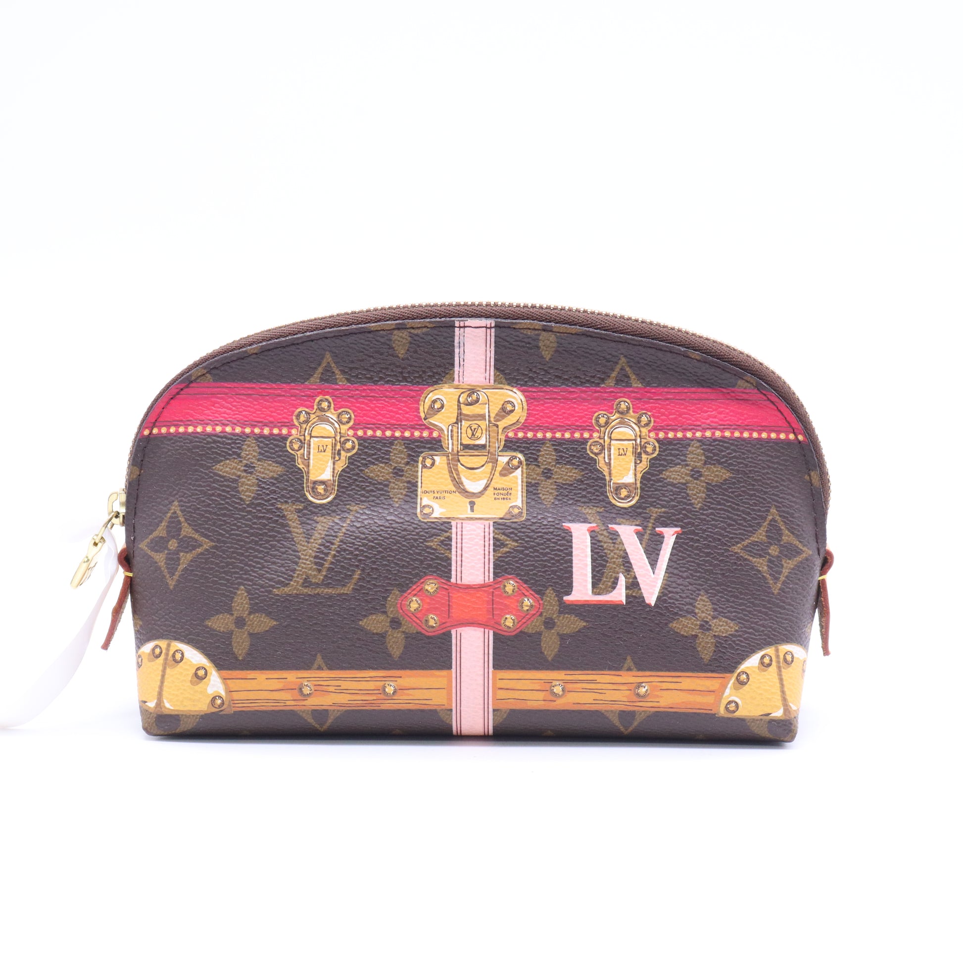 Cosmetic Pouch Limited Edition Summer Trunks Monogram Canvas Twins B21003