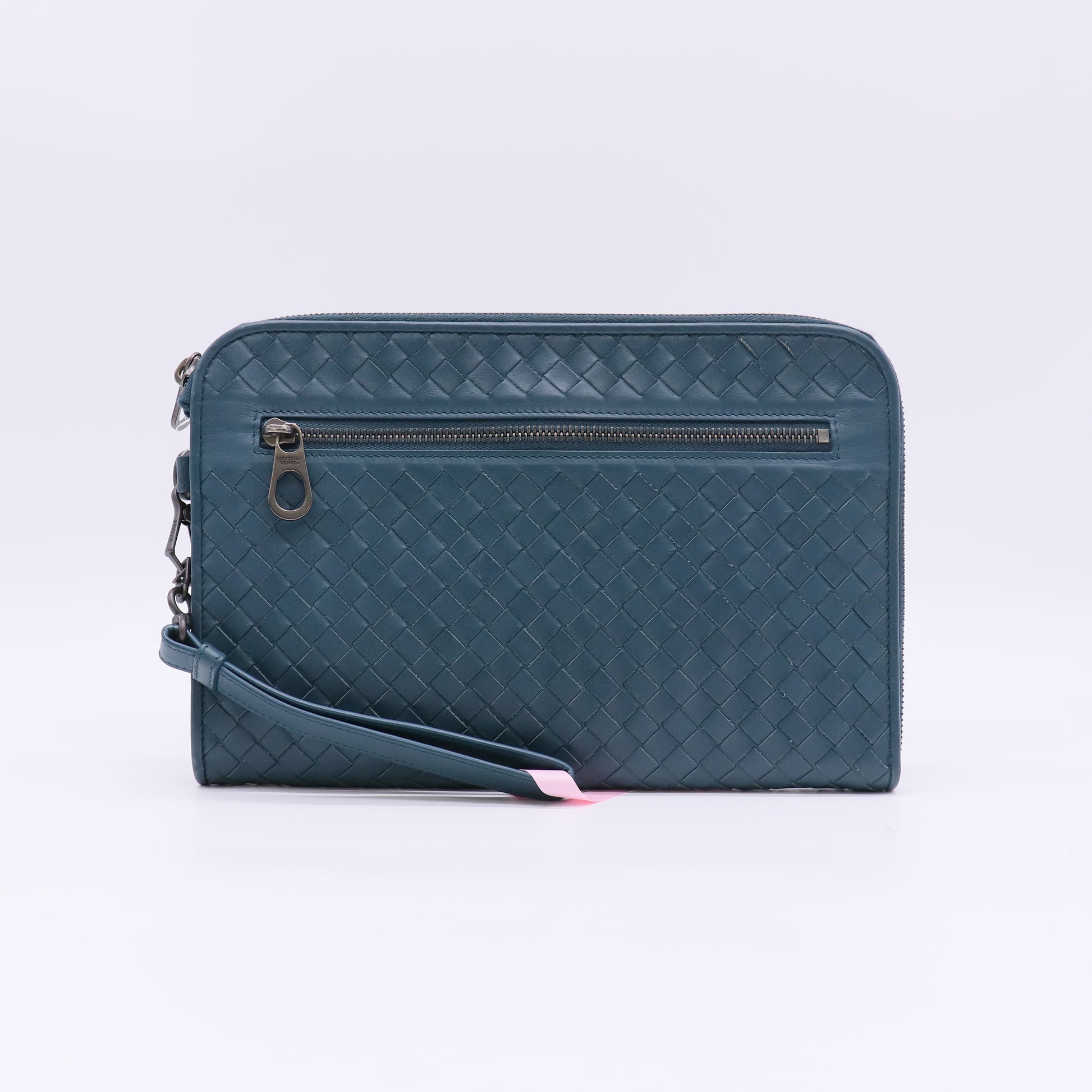 Bottega Veneta Intrecciato Leather Document Case with Wristlet Twins LDJ5211