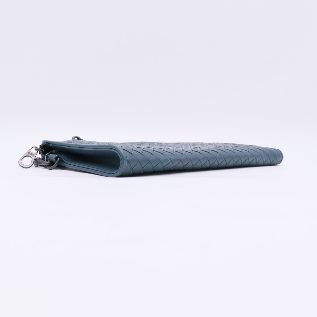 Bottega Veneta Intrecciato Leather Document Case with Wristlet Twins LDJ5211