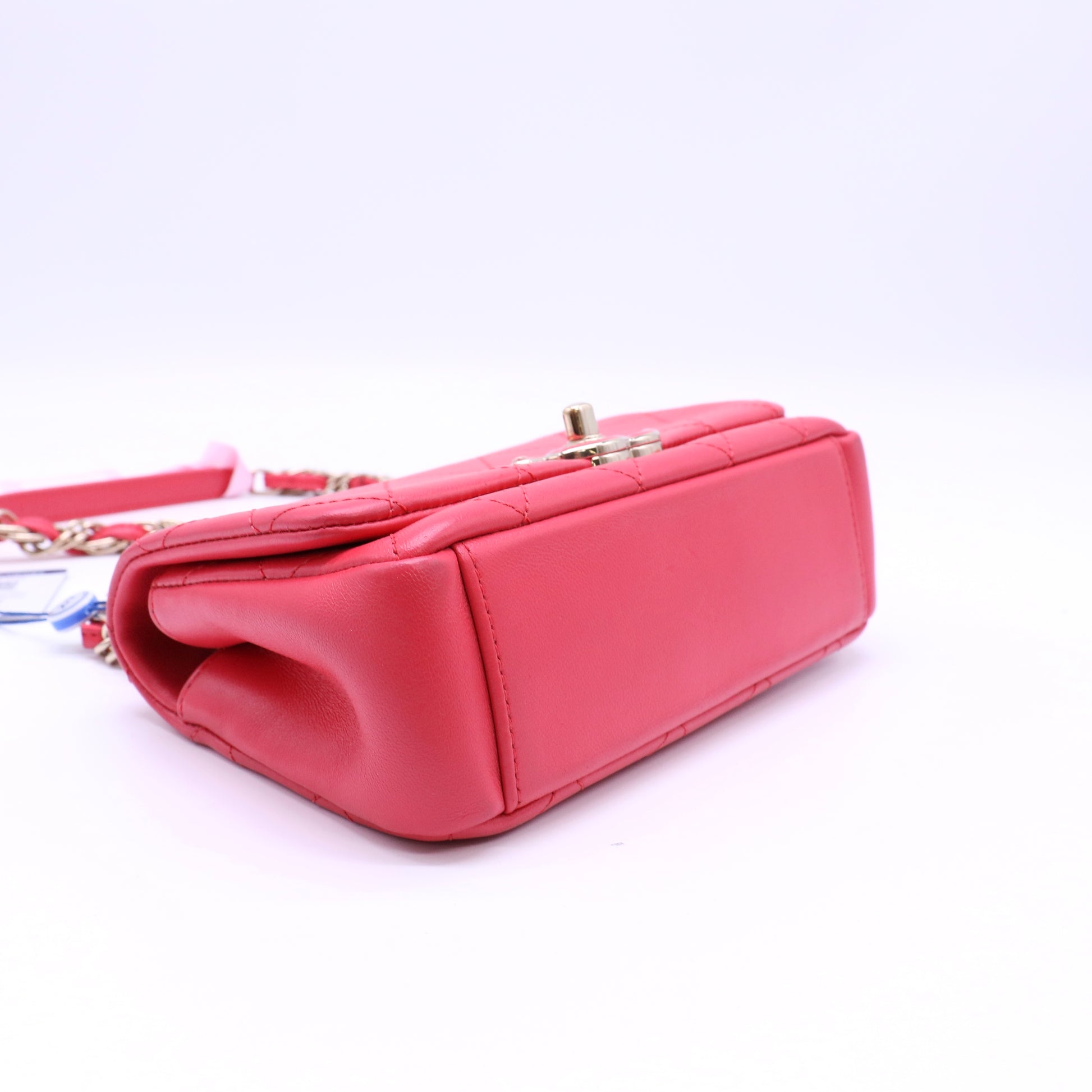 Twist Chain Enamel CC Flap Bag Quilted Lambskin Medium Twins LDJ4593