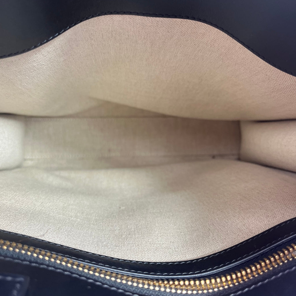 Vertical Cabas Tote Embroidered Canvas with Leather Small twins