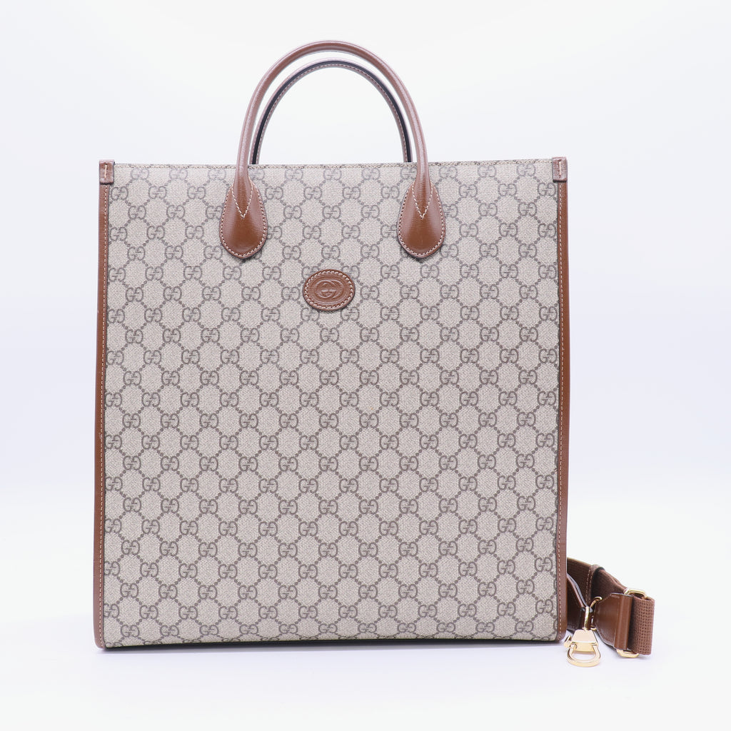 Interlocking G Tote GG Coated Canvas Vertical Twins LDJ3711