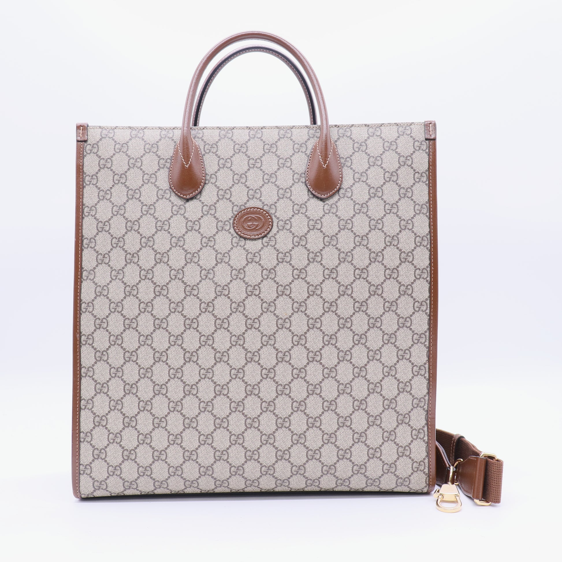 Interlocking G Tote GG Coated Canvas Vertical Twins LDJ3711
