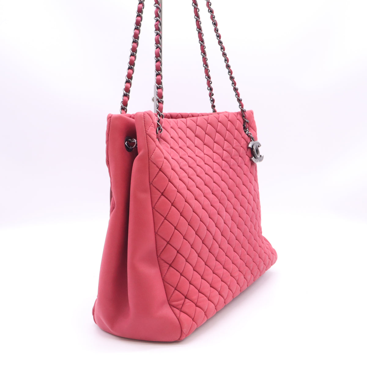 Chanel New Bubble Quilted Tote Bag Twins B24353