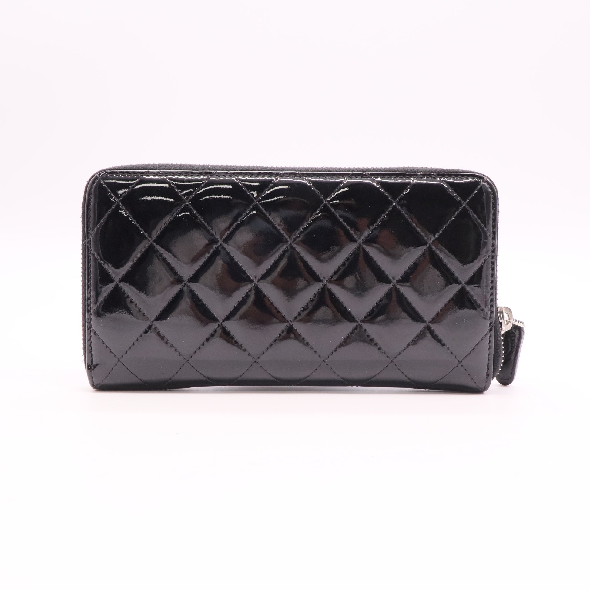 Chanel Brilliant Zip Around Wallet Quilted Patent Long Twins