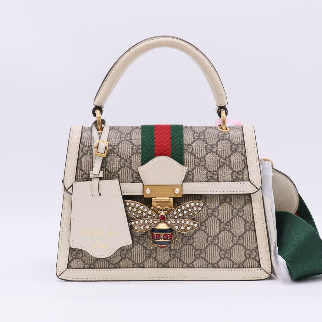 Gucci GG Supreme Monogram Queen Margaret Top Handle Bag Twins LDJ5233