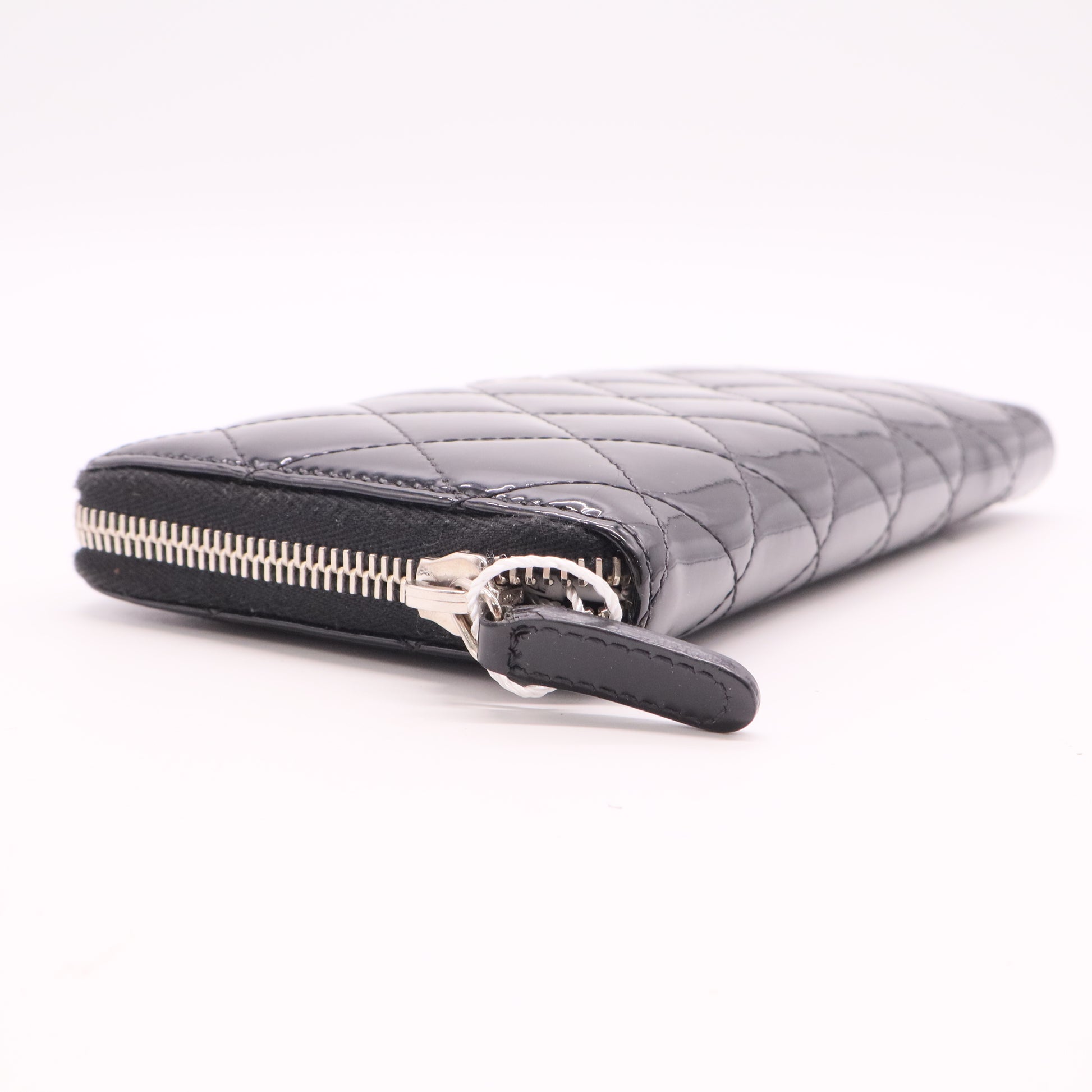 Chanel Brilliant Zip Around Wallet Quilted Patent Long Twins