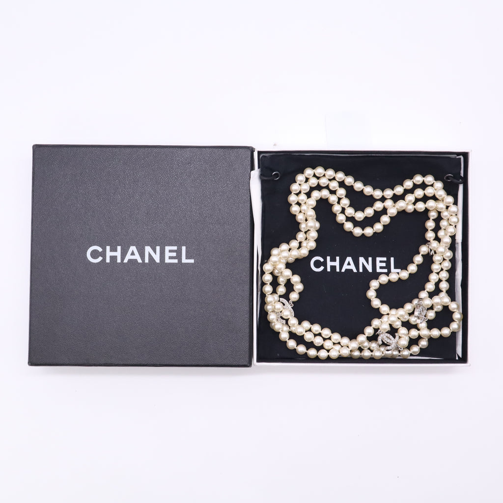 Chanel Faux Sautoir Logo Long Necklace W22836