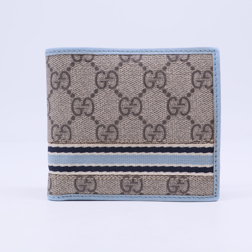 Gucci Canvas and Leather Wallet Blue W20471