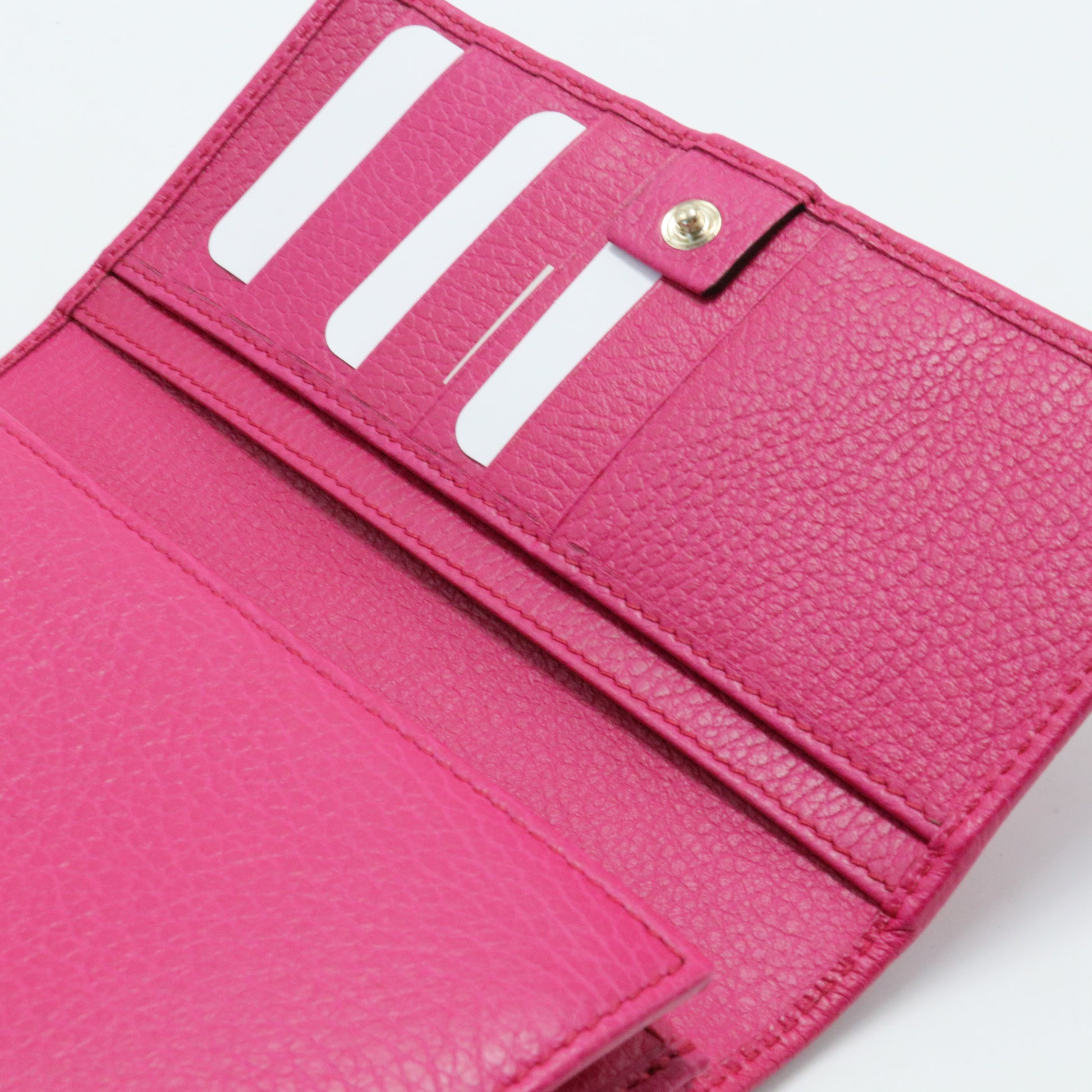 Fuchsia Leather Swing Continental Wallet