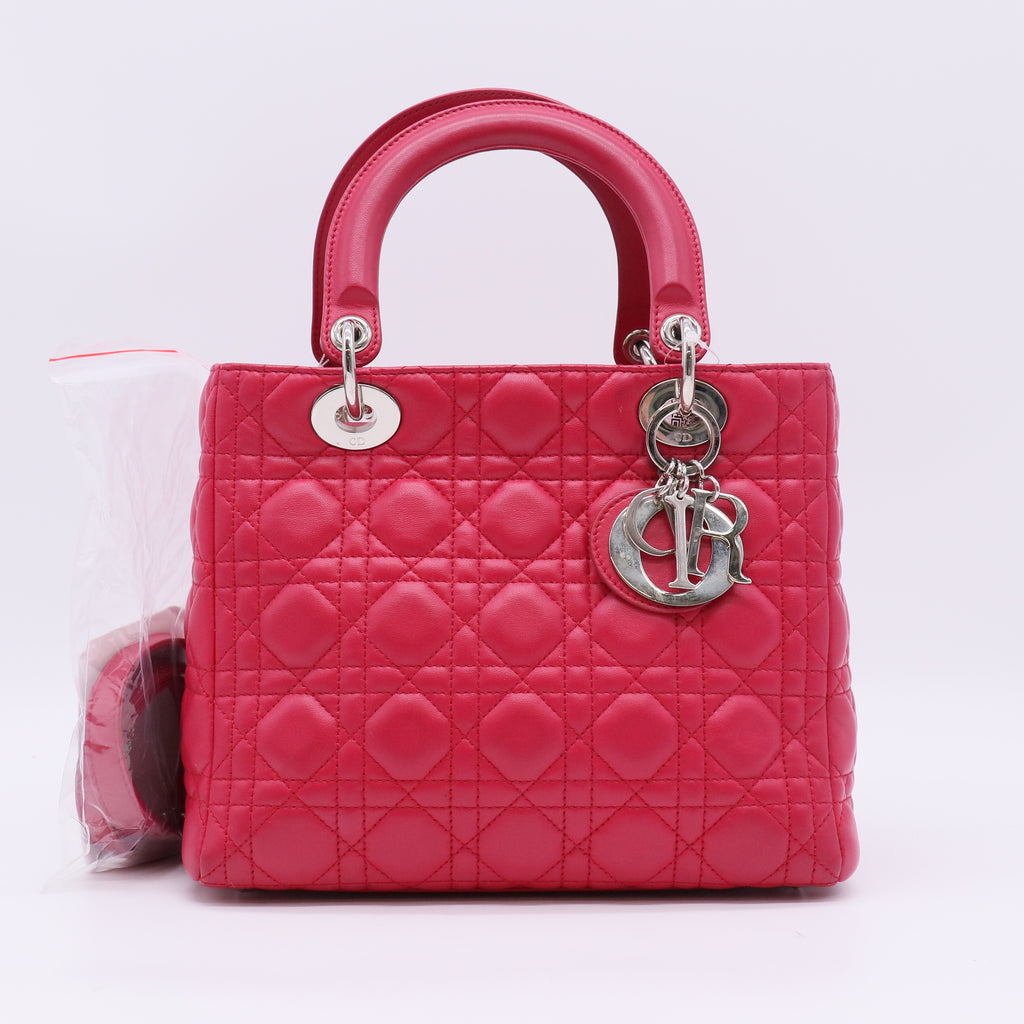 Christian Dior  Cannage Lambskin Leather Lady Dior Medium BagTwins LDJ5215