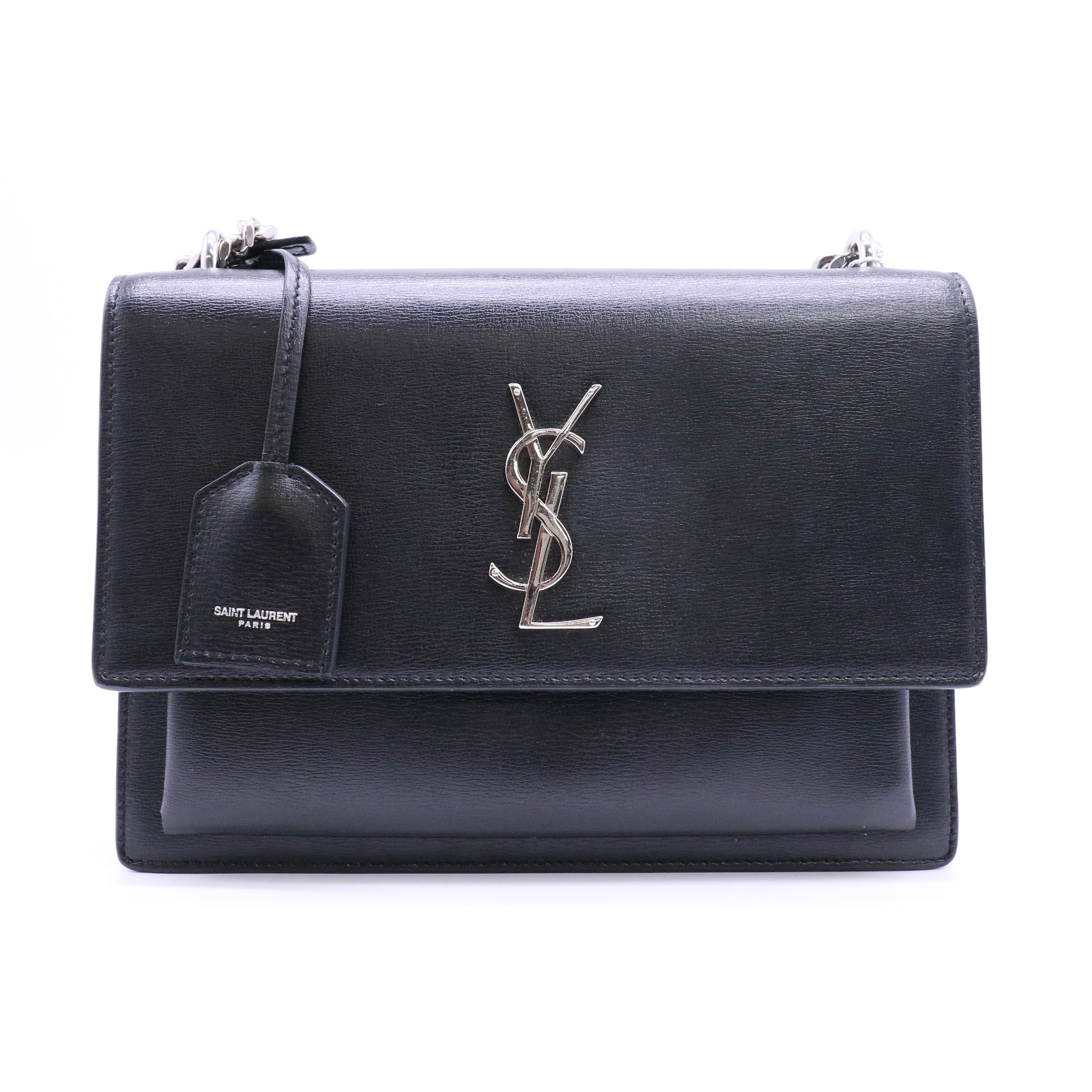 Saint Laurent Calfskin Medium Monogram Sunset Black Twins LDJ4558