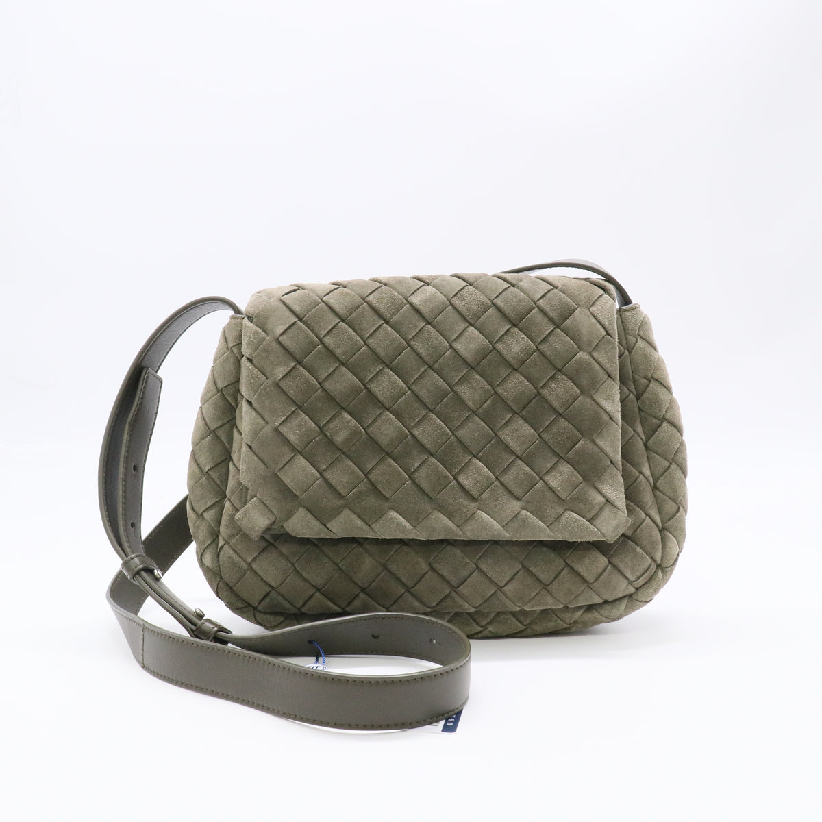 Bottega Veneta Khaki Small Cobble Messenger Bag Twins LDJ6201
