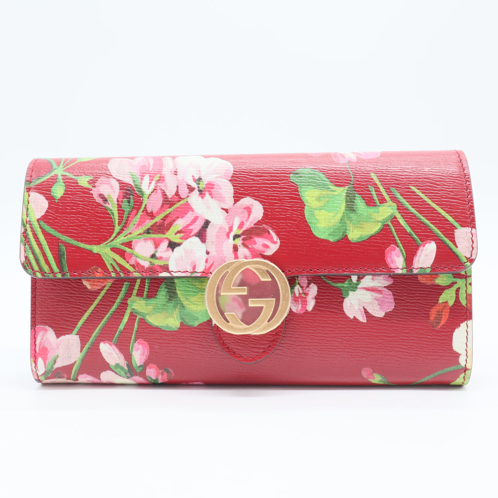 Icon Continental Wallet Blooms Print Leather