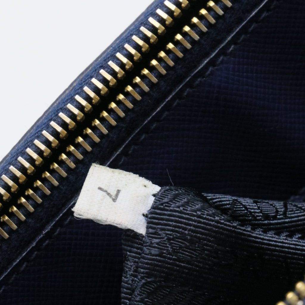Saffiano Lux Leather Galleria Double Zip Medium