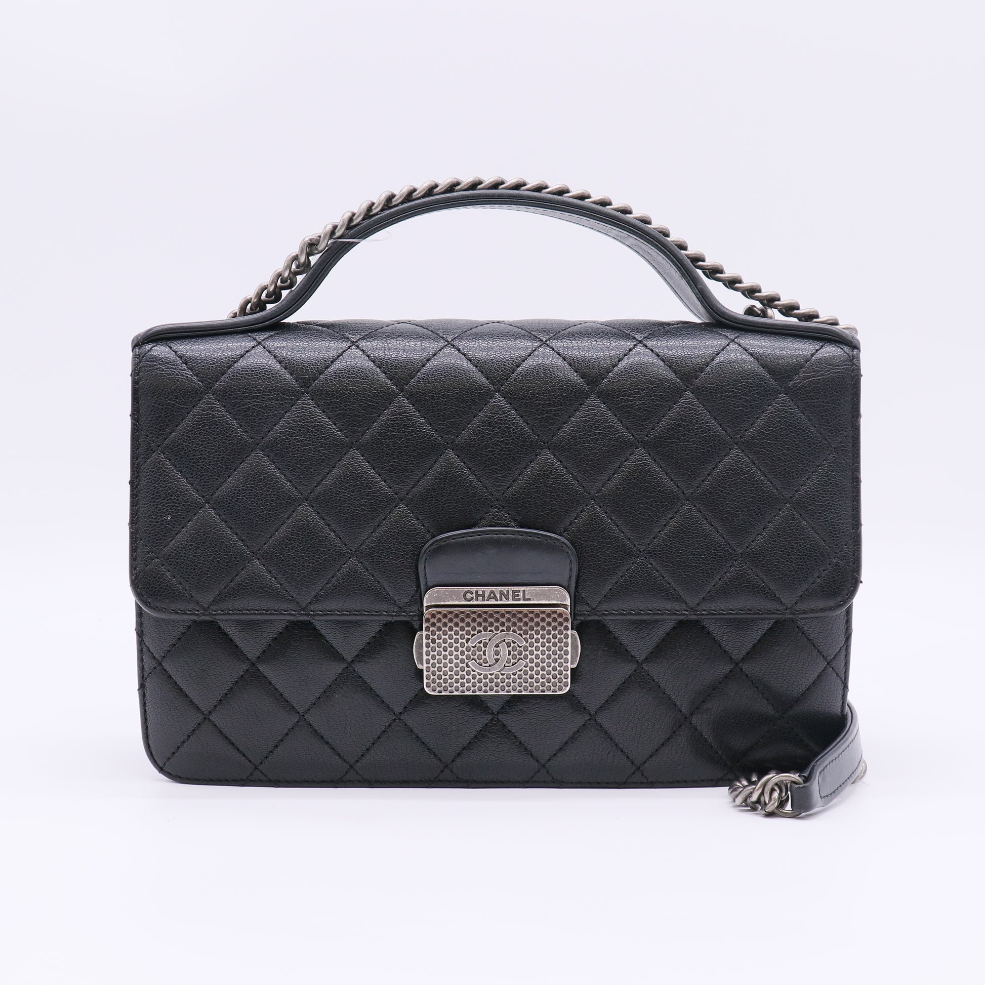 CC University Flap Bag Quilted Goatskin Medium  Twins LDJ5225