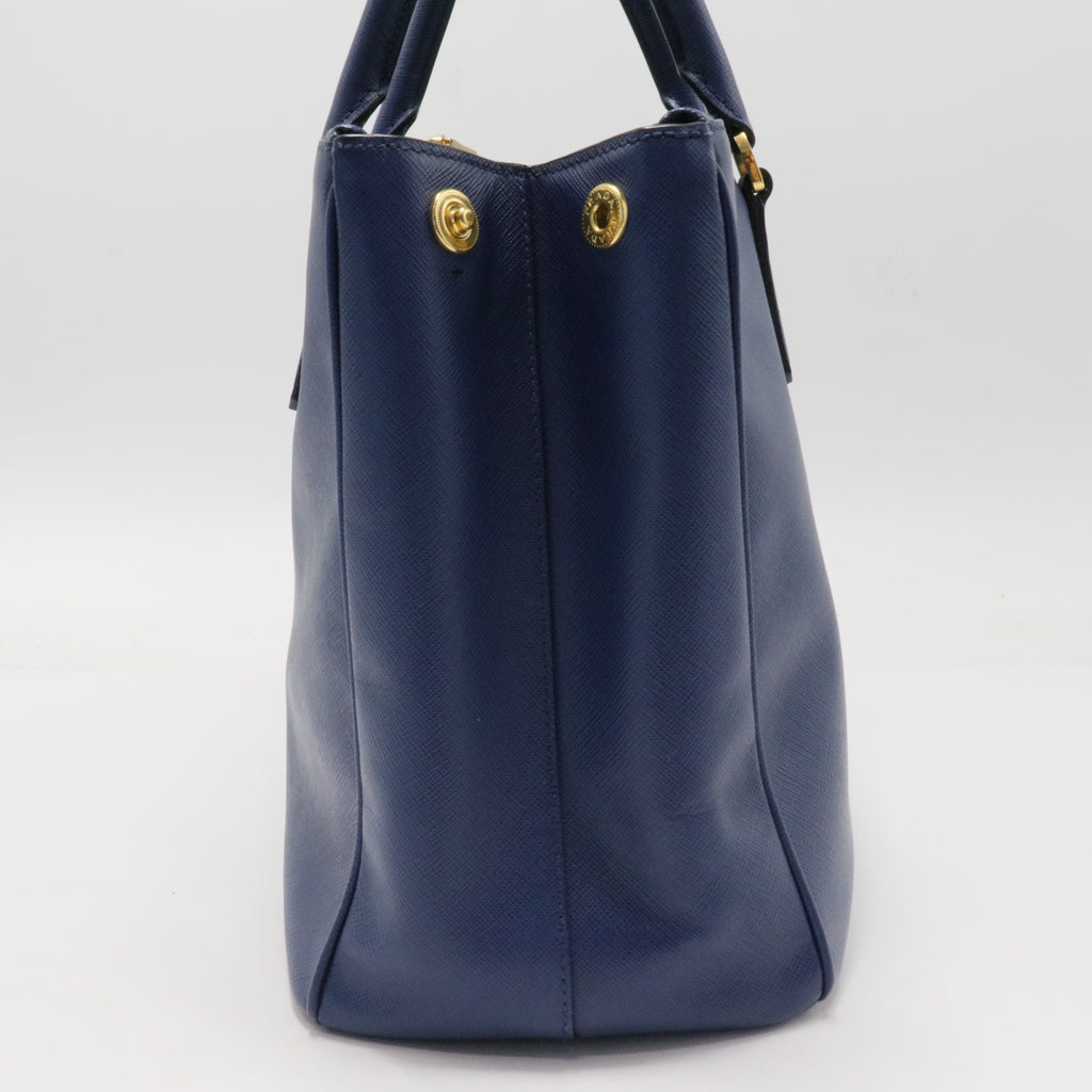 Saffiano Lux Leather Galleria Double Zip Medium