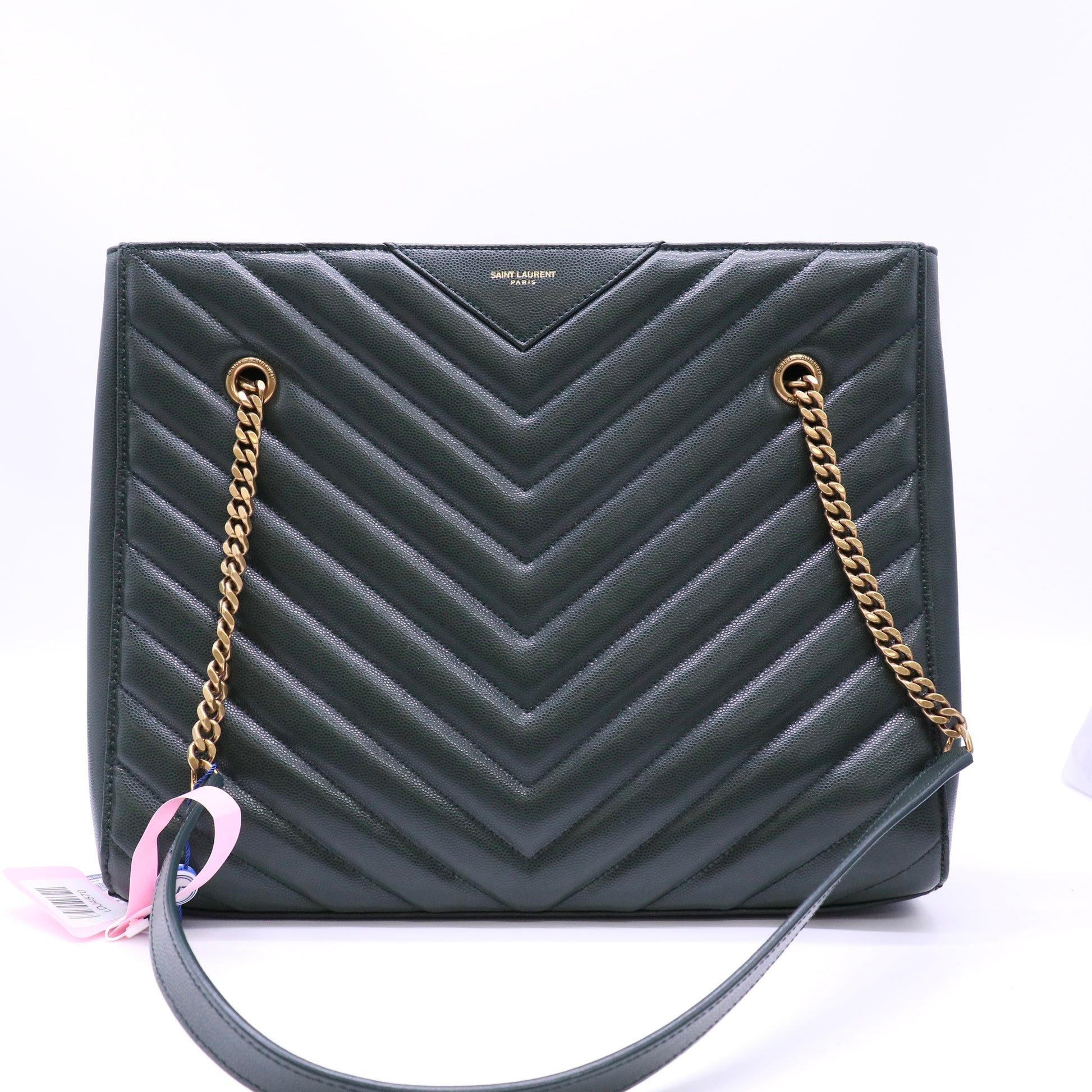 Tribeca Shopping Tote Matelasse Chevron Leather Medium Twins LDJ4570