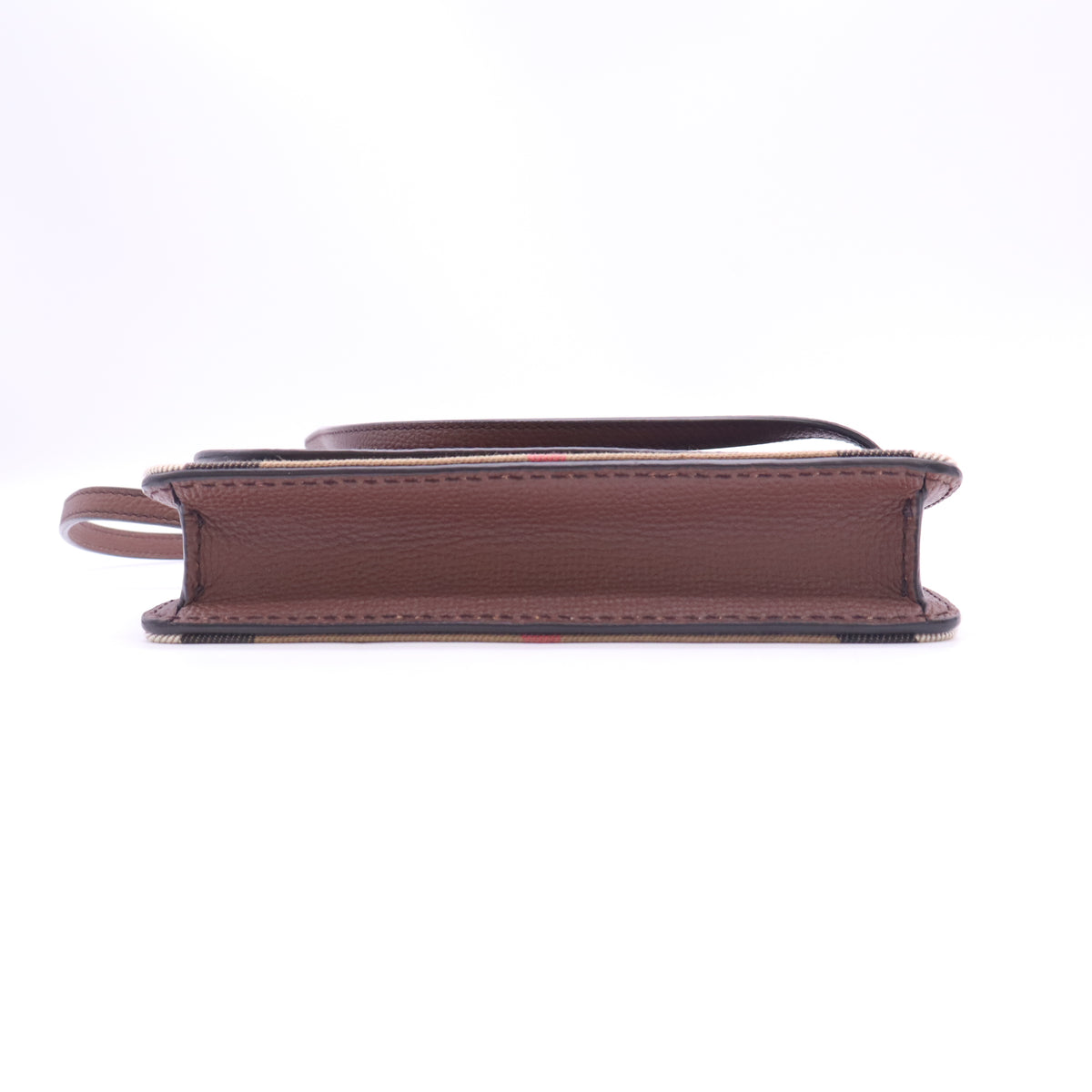 Hampshire Wallet on Chain Leather and House Check Canvas B24374