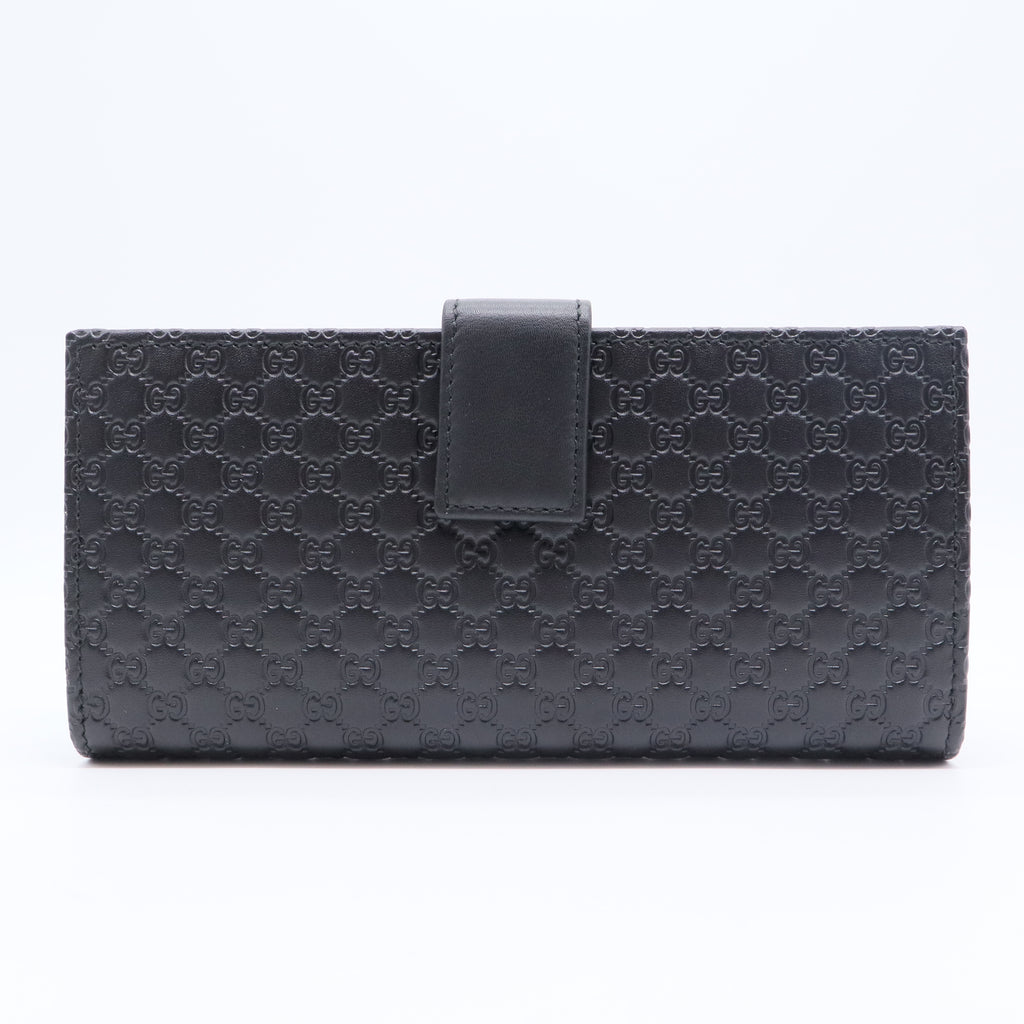 Microguccissima Leather Continental Flap Wallet