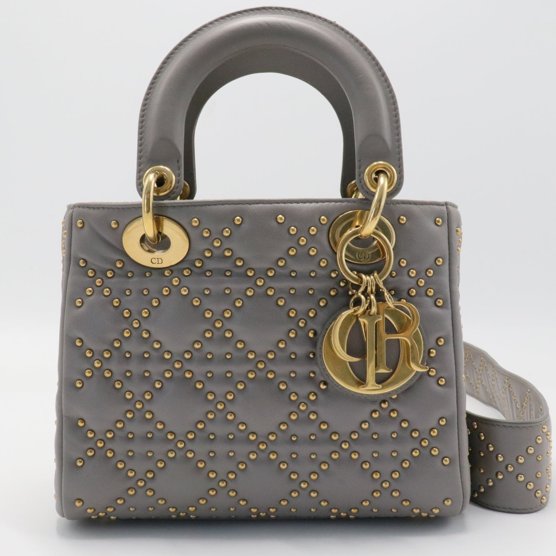 Supple Lady Dior Bag Cannage Studded Lambskin Medium