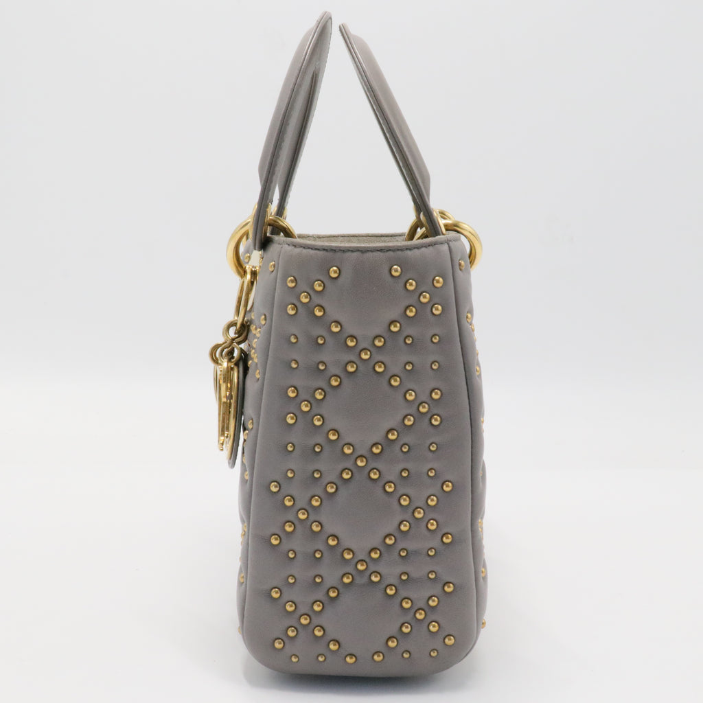 Supple Lady Dior Bag Cannage Studded Lambskin Medium