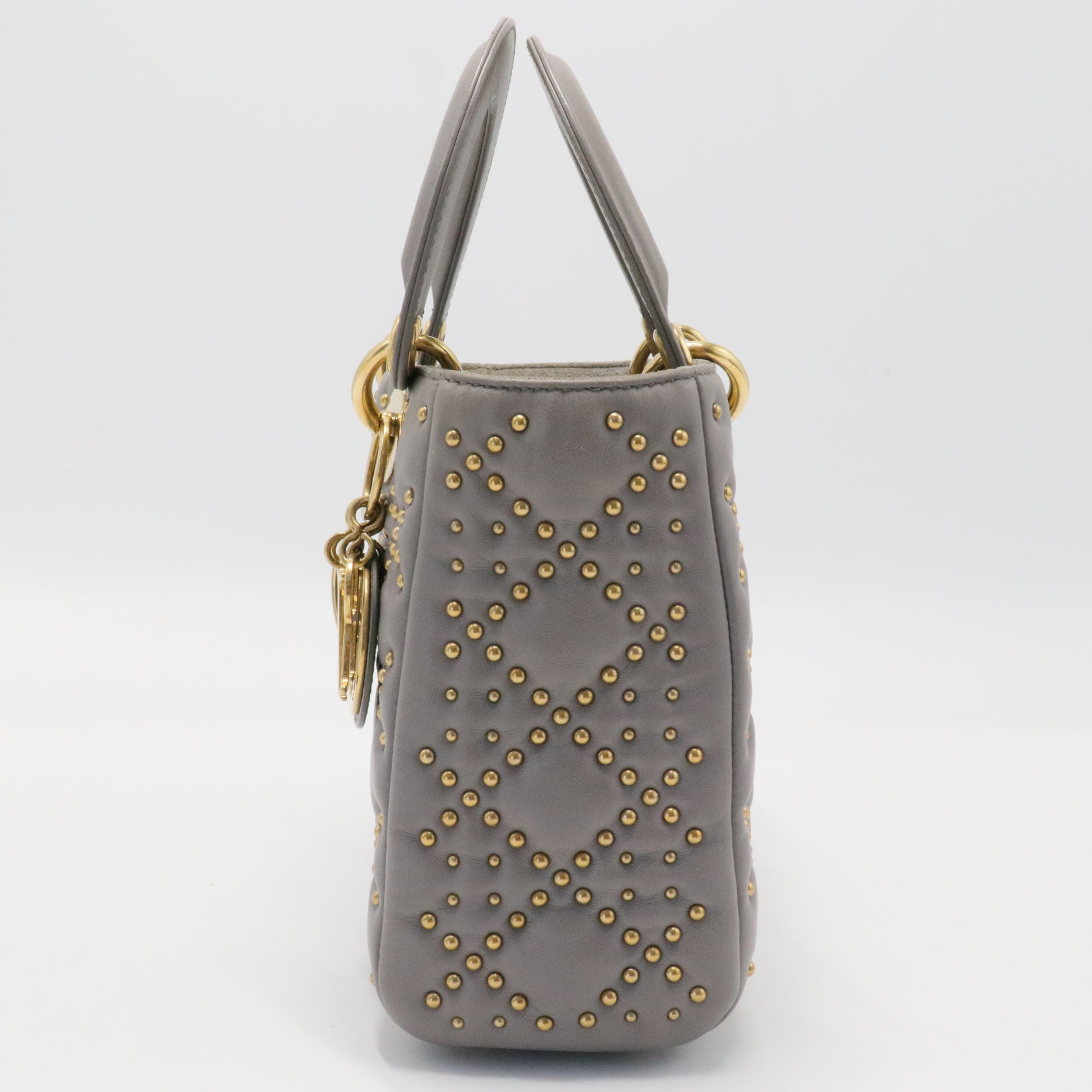Supple Lady Dior Bag Cannage Studded Lambskin Medium